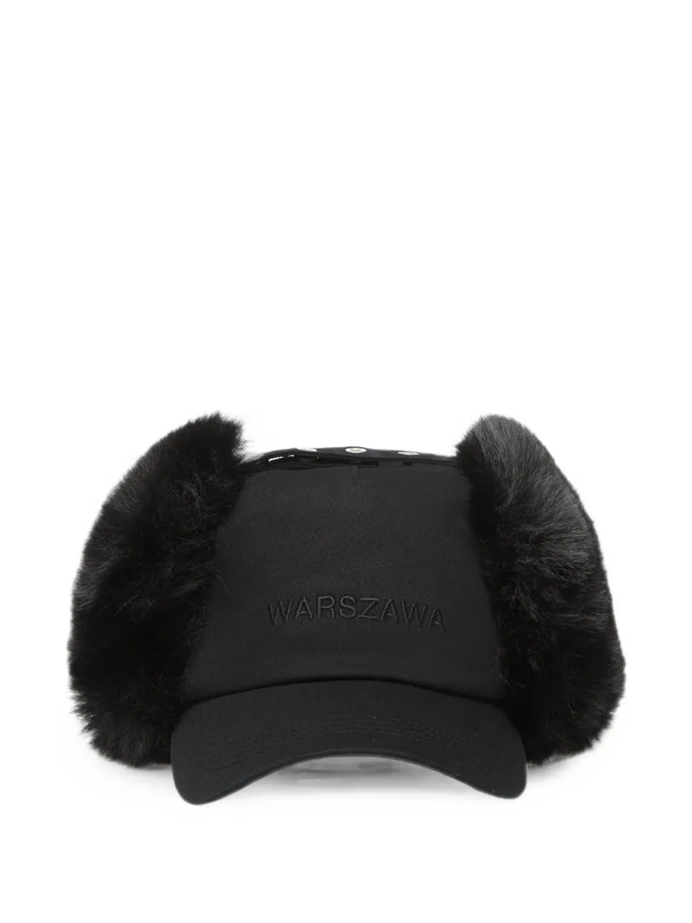 MISBHV Warszawa faux-fur cap - Nero