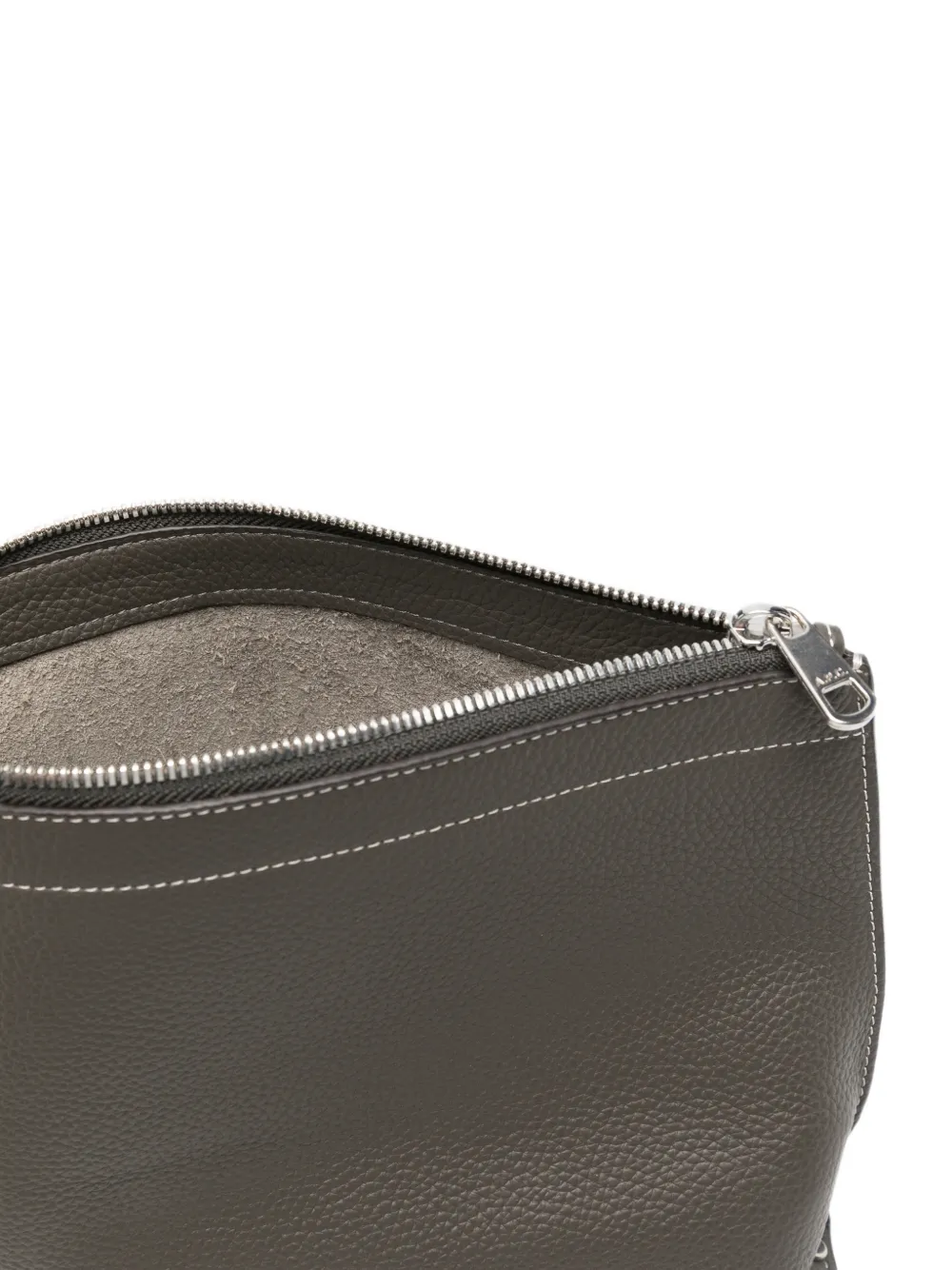 A.P.C. Neige Clou leather clutch bag Grijs