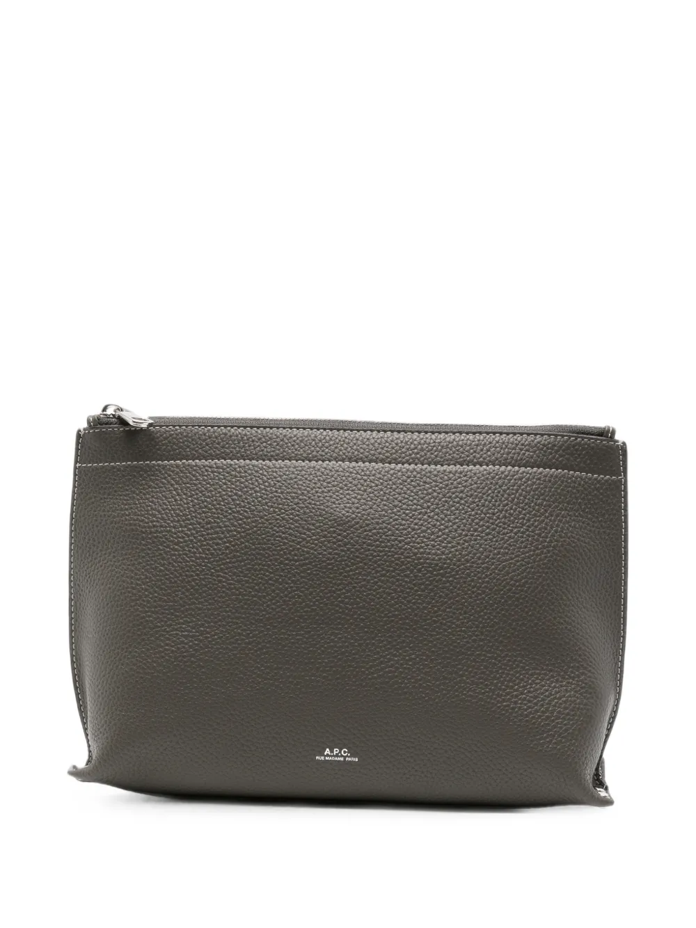 A.P.C. Neige Clou leather clutch bag - Grigio