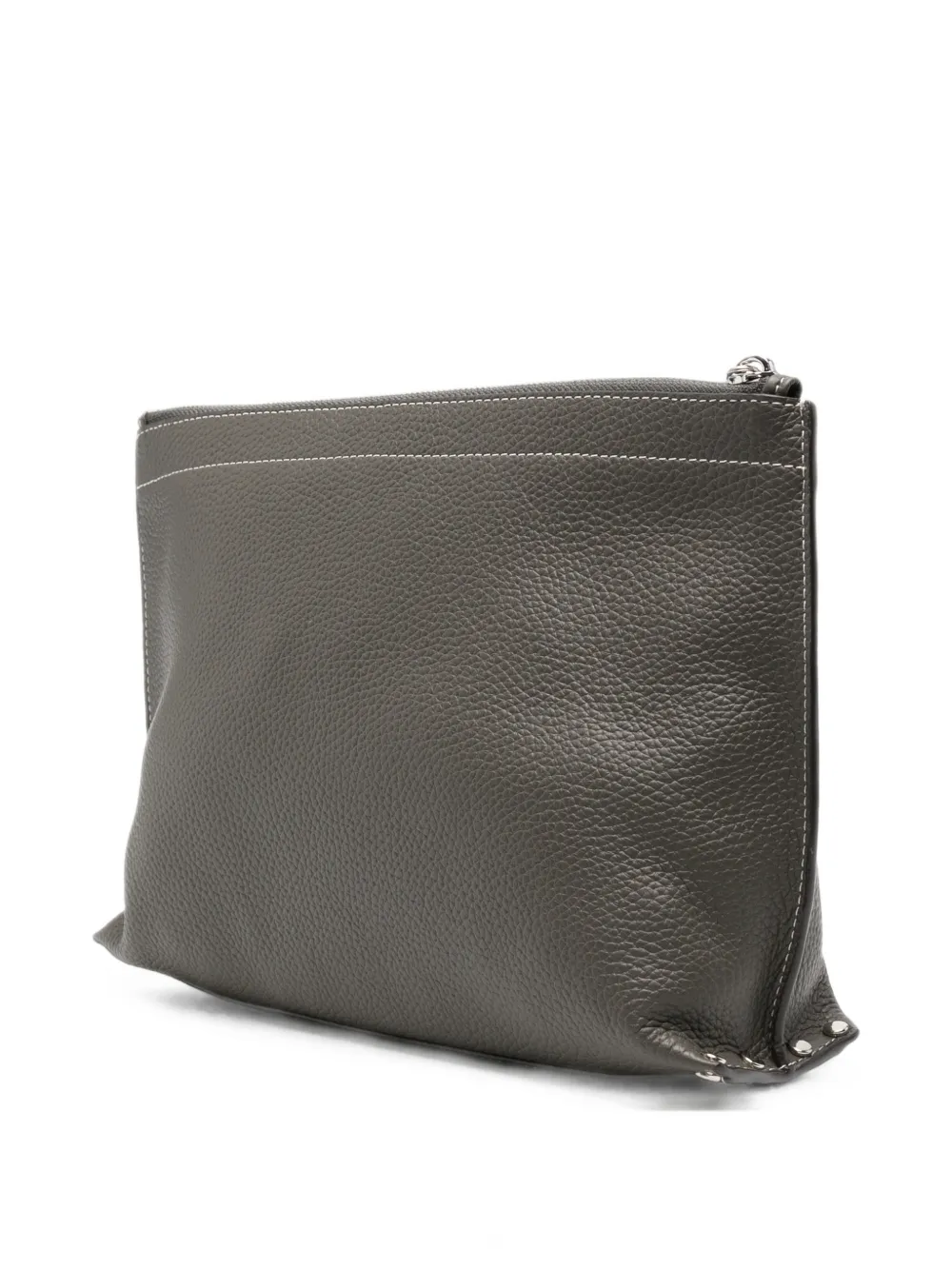 A.P.C. Neige Clou leather clutch bag Grijs