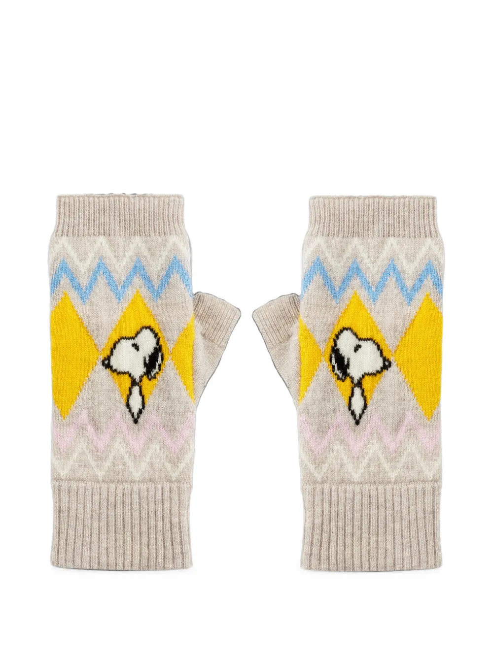 Chinti & Parker Snoopy Fair Isle fingerless gloves