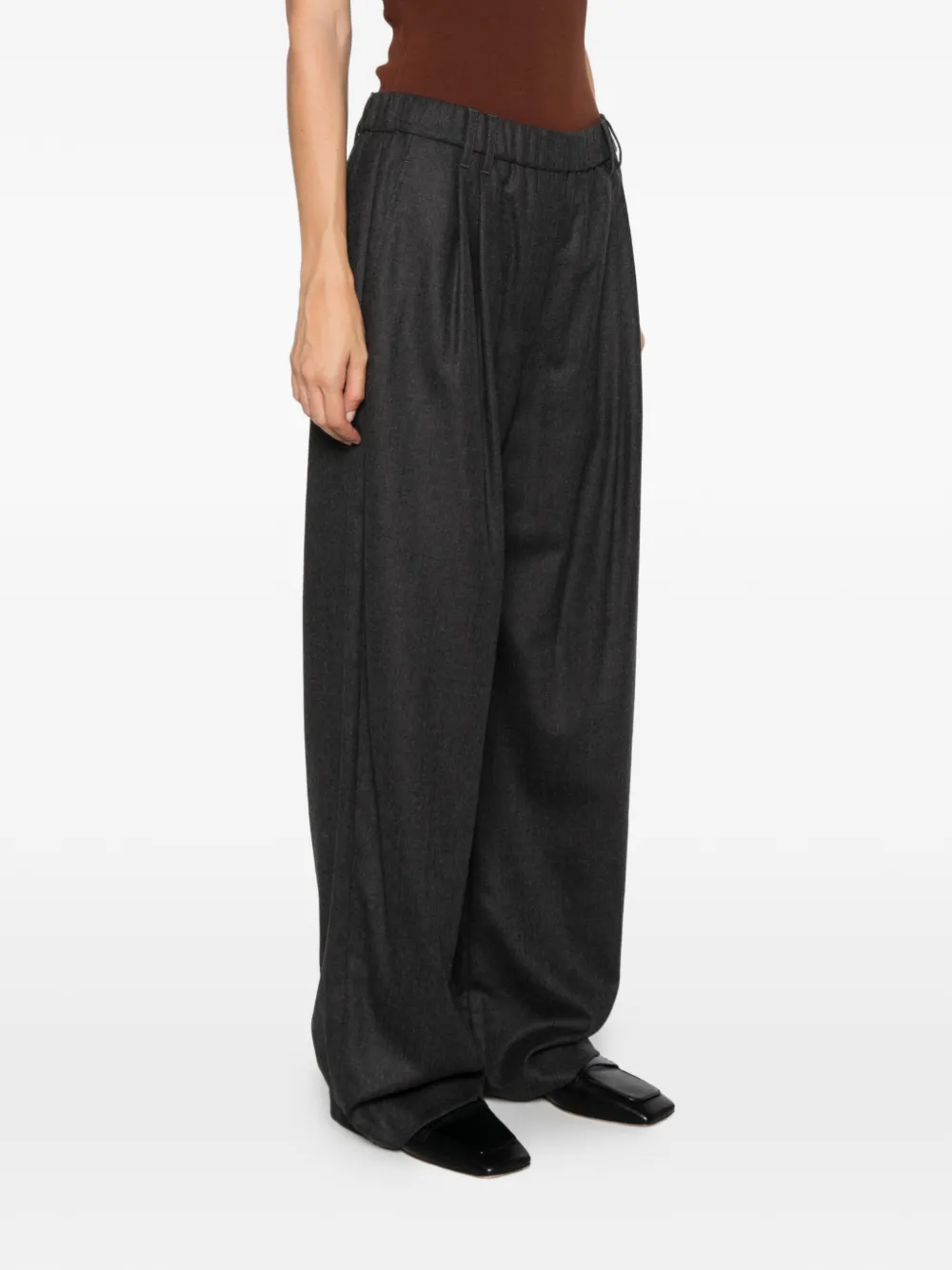 Brunello Cucinelli pleated wool trousers Grijs