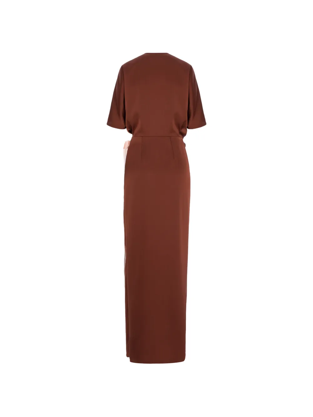 V:PM ATELIER Samantha gedrapeerde geknoopte maxi-jurk Bruin