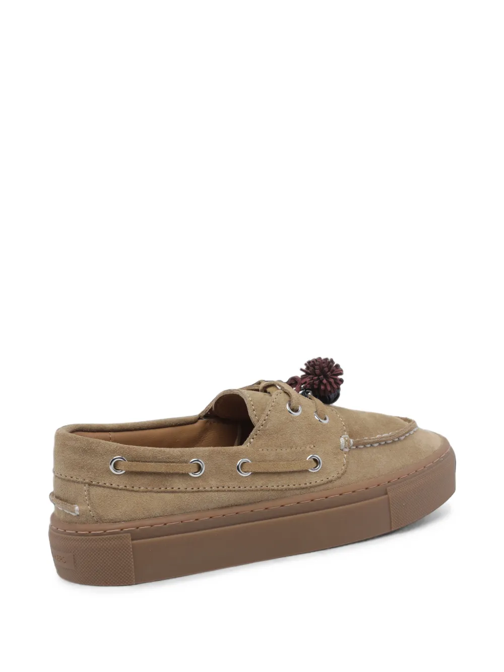 D.A.T.E. suede pompom loafers Beige