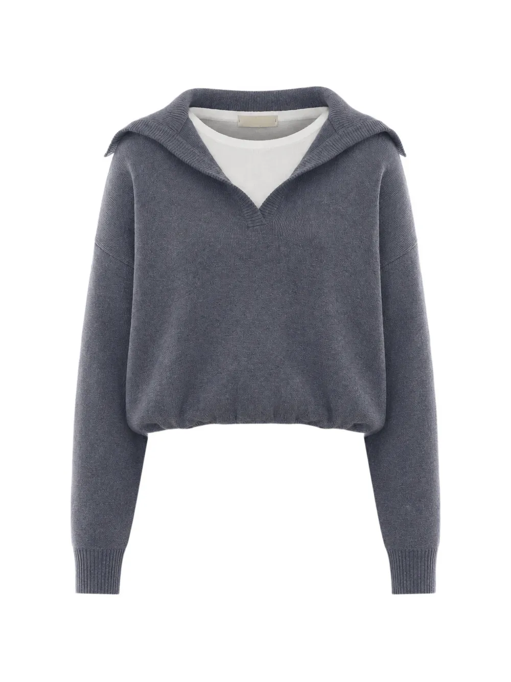 Eleh layered-effect cropped sweater
