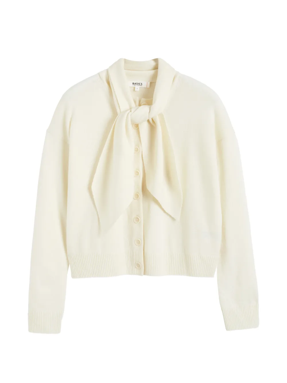 Chinti & Parker Vest met gestrikte hals en knopen Beige
