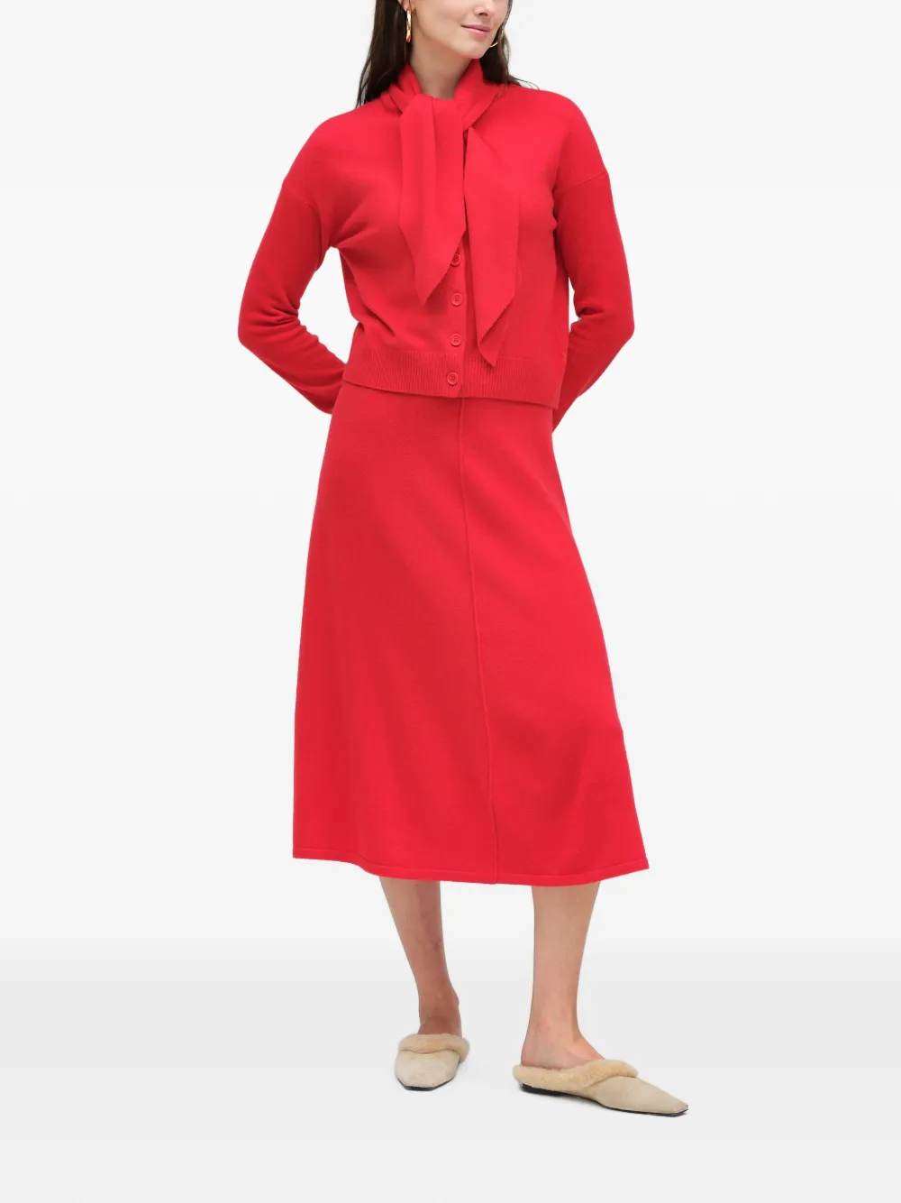 Chinti & Parker tie-neck button-up cardigan