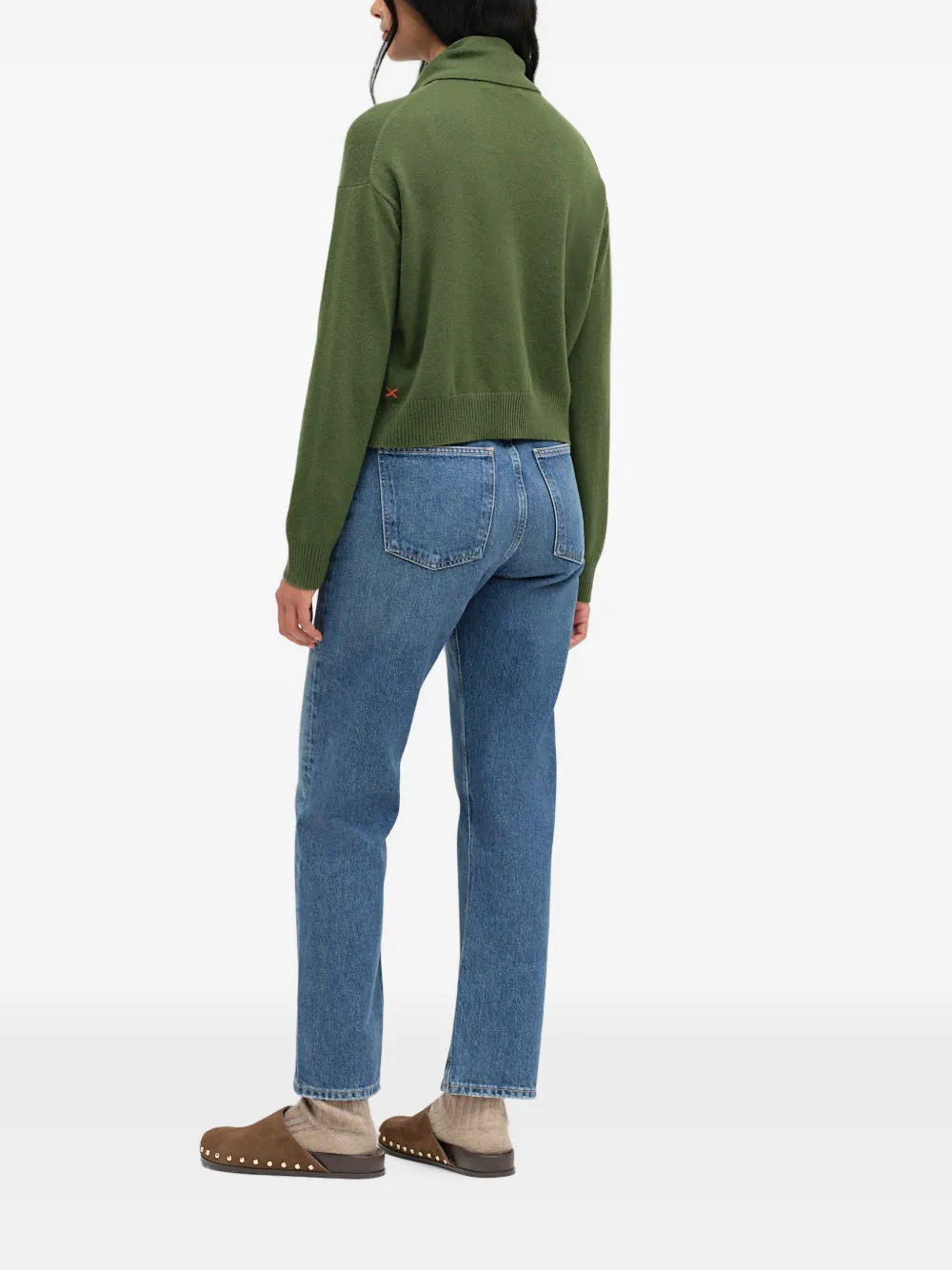 Chinti & Parker Vest met gestrikte hals en knopen Groen