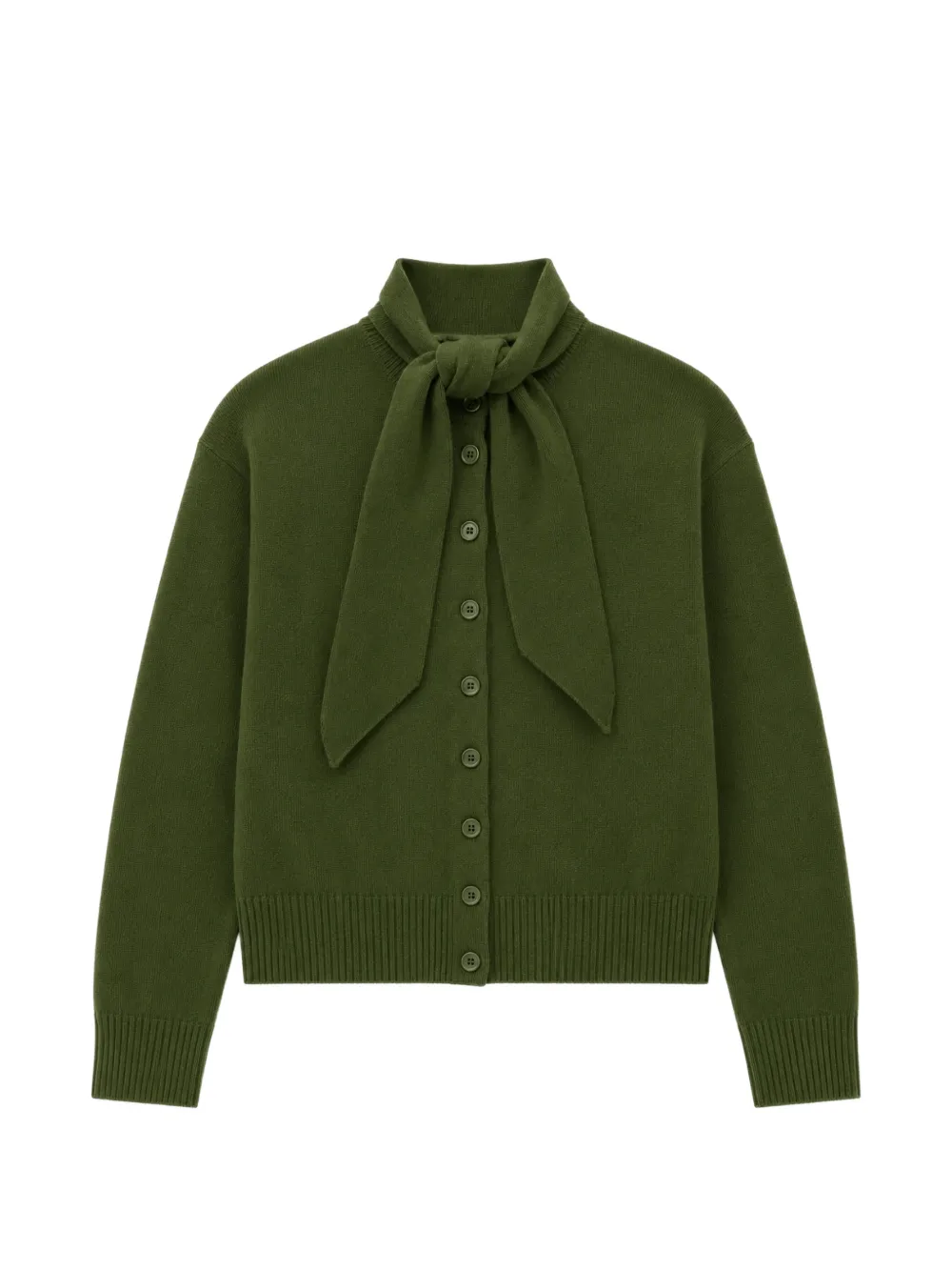 Chinti & Parker Vest met gestrikte hals en knopen Groen