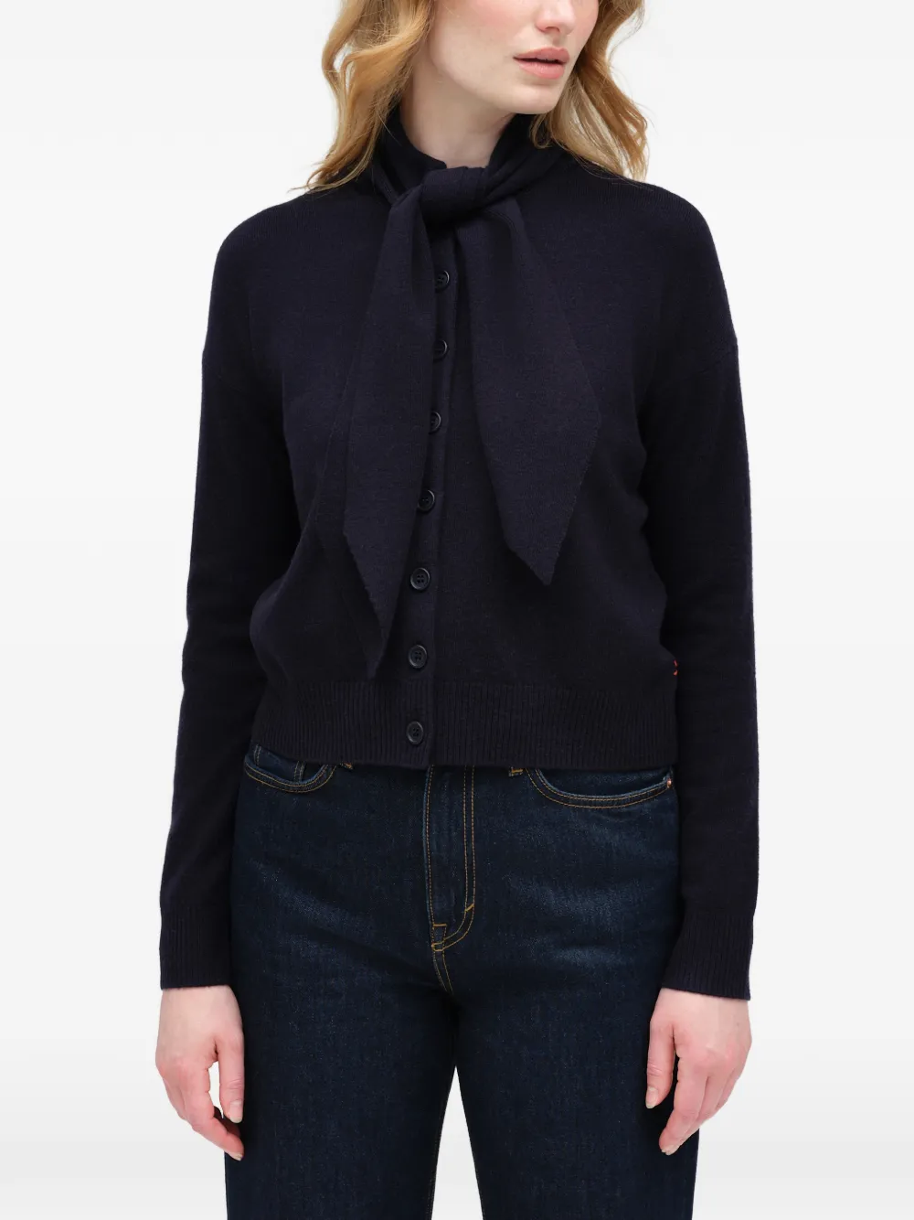 Chinti & Parker tie-neck cardigan Blauw
