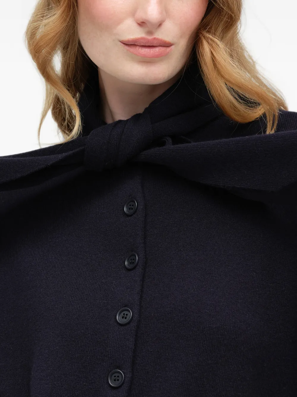 Chinti & Parker Vest met gestrikte hals Blauw