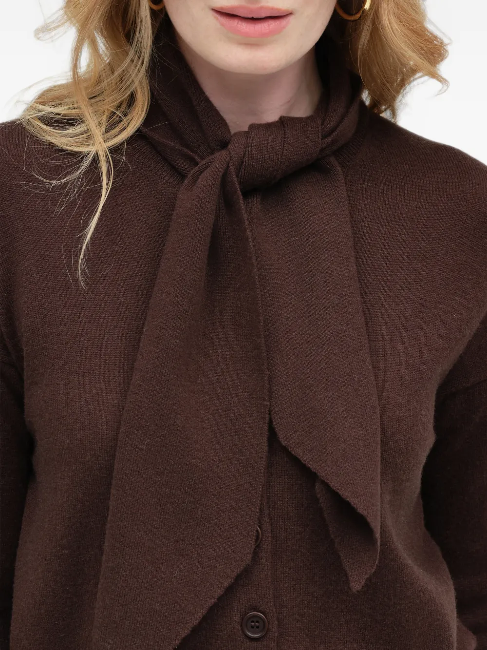 Chinti & Parker Vest met gestrikte hals en knopen Bruin