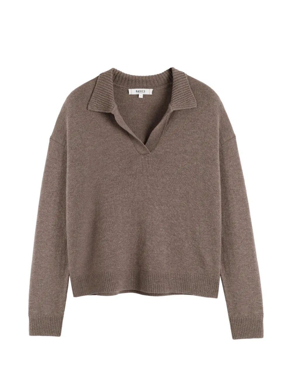 Chinti & Parker Collared V-neck Sweater In Brown