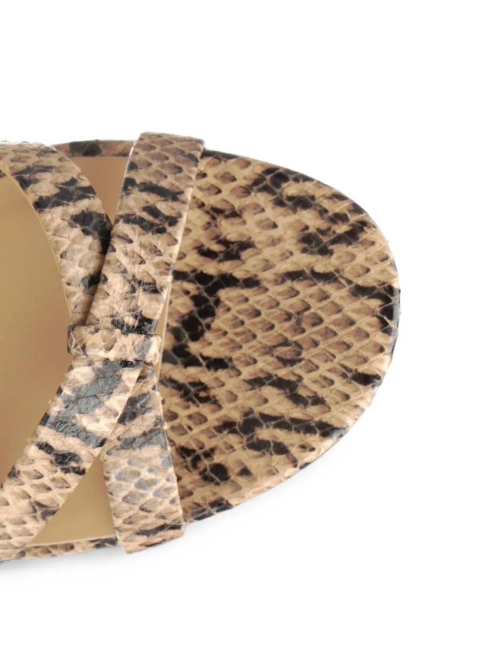 Jimmy Choo Elsy snake-effect leather sandals Beige