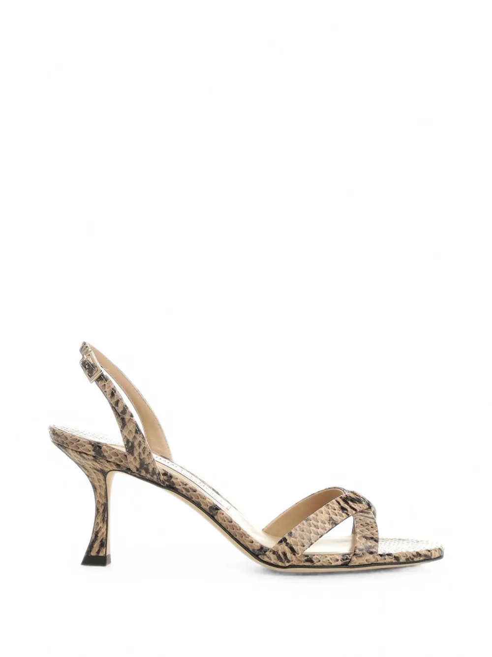 Jimmy Choo Elsy snake-effect leather sandals Beige