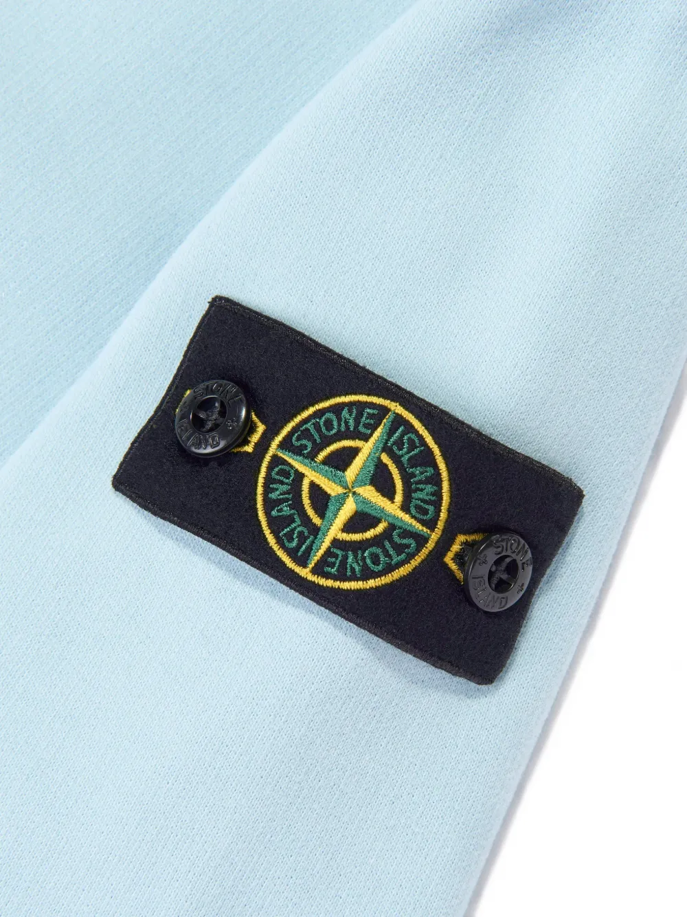 Stone Island Junior Trui met logopatch en rits Blauw