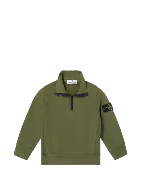 Stone Island Junior Compass patch half-zip sweatshirt