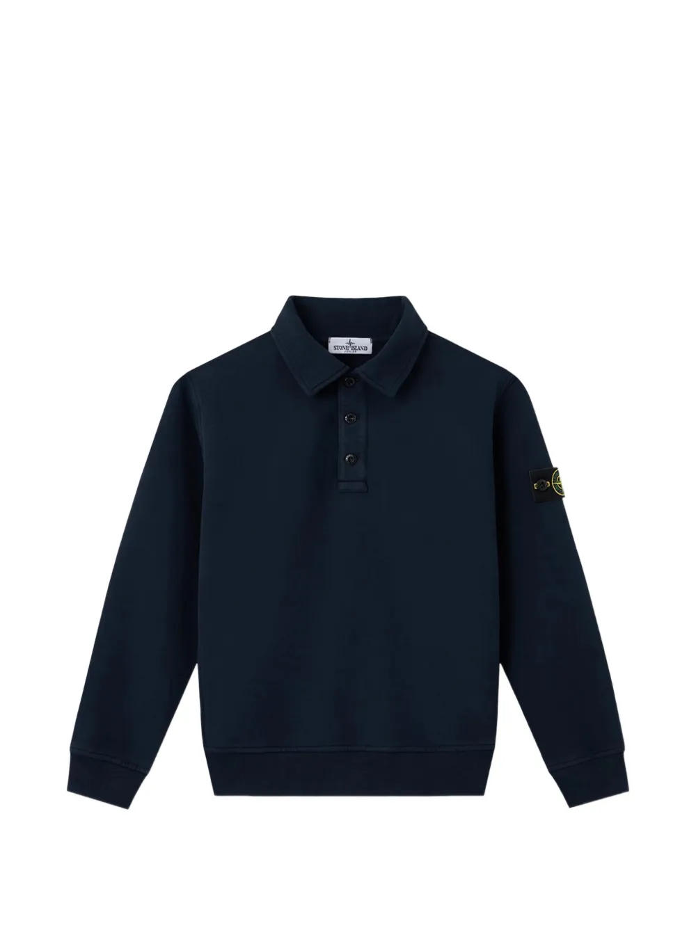 Stone Island Junior Compass-patch polo shirt - Blu