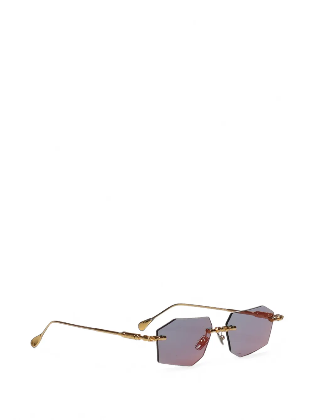 Kuboraum H63 zonnebril met geometrisch montuur Goud