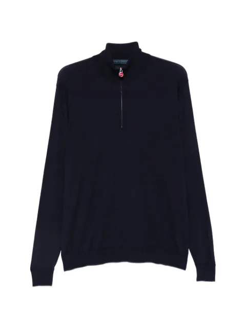 Kiton quarter-zip mock-neck sweater
