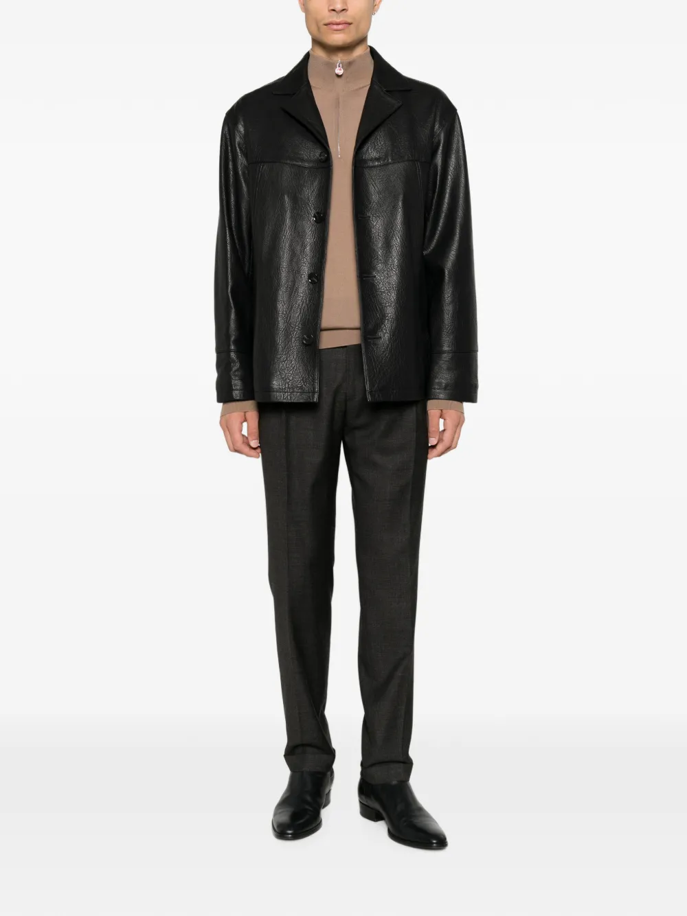 Kiton Trui met rits Bruin