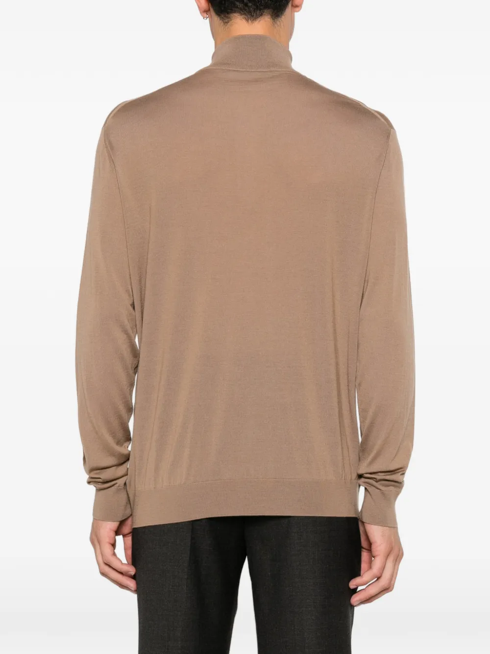 Kiton Trui met rits Bruin