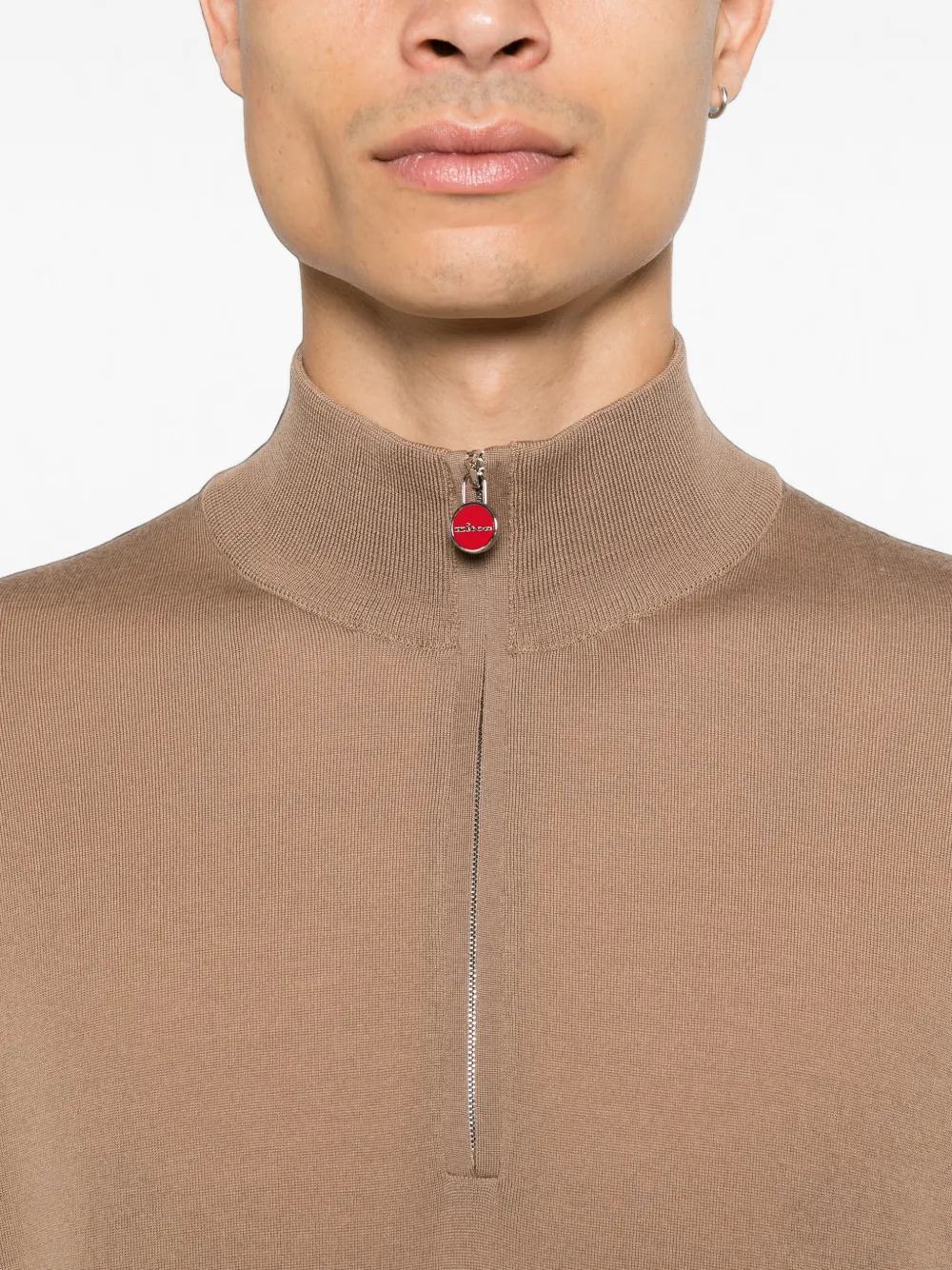 Kiton Trui met rits Bruin