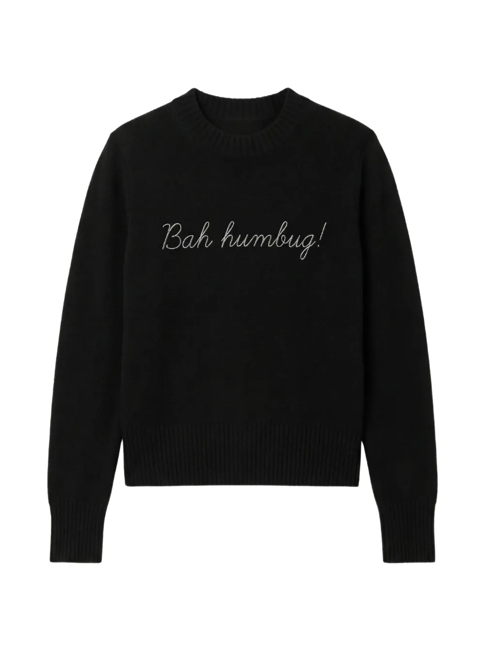 Chinti & Parker slogan-embroidered wool sweater