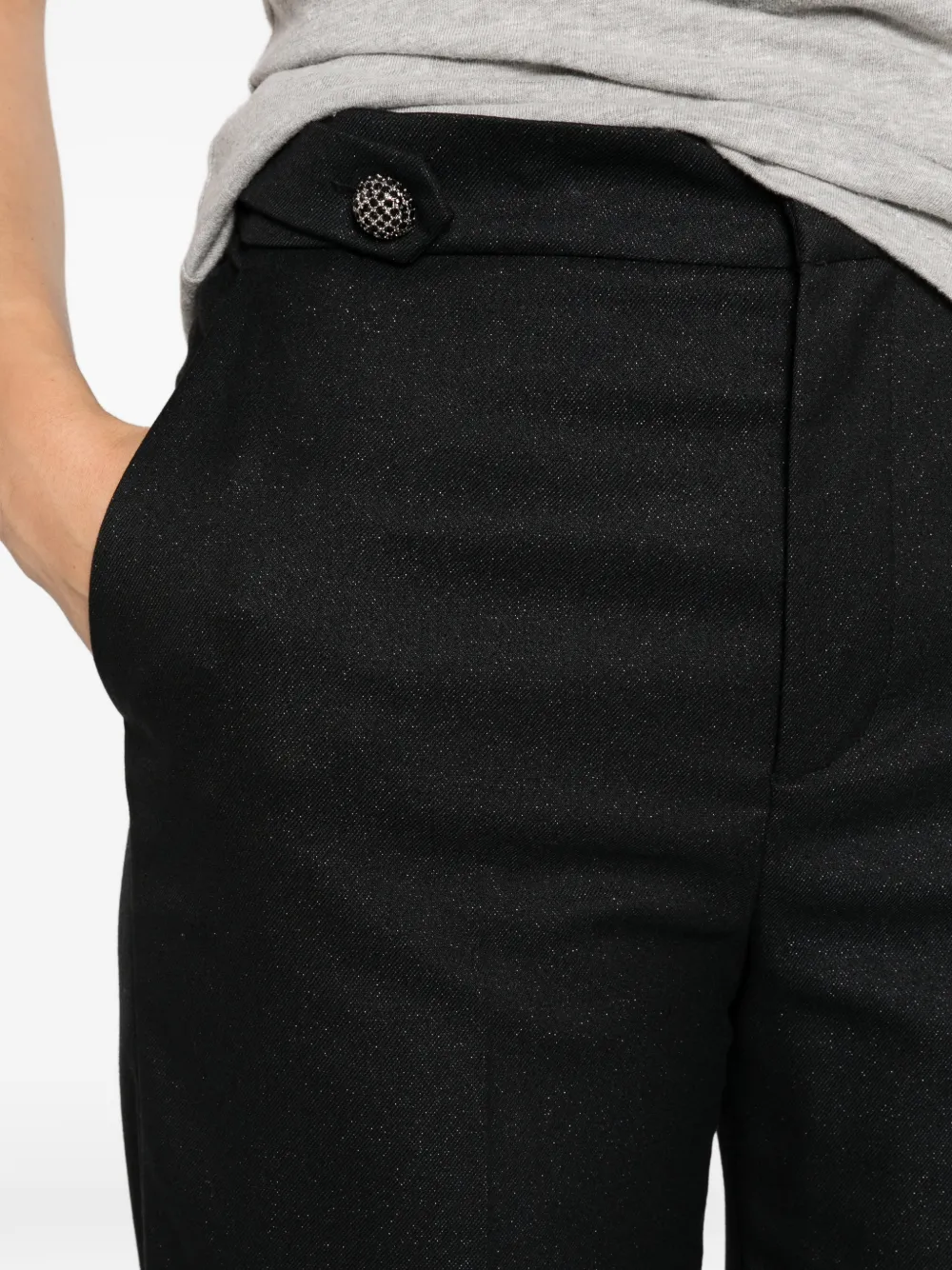 TWINSET Broek met wijde pijpen Zwart