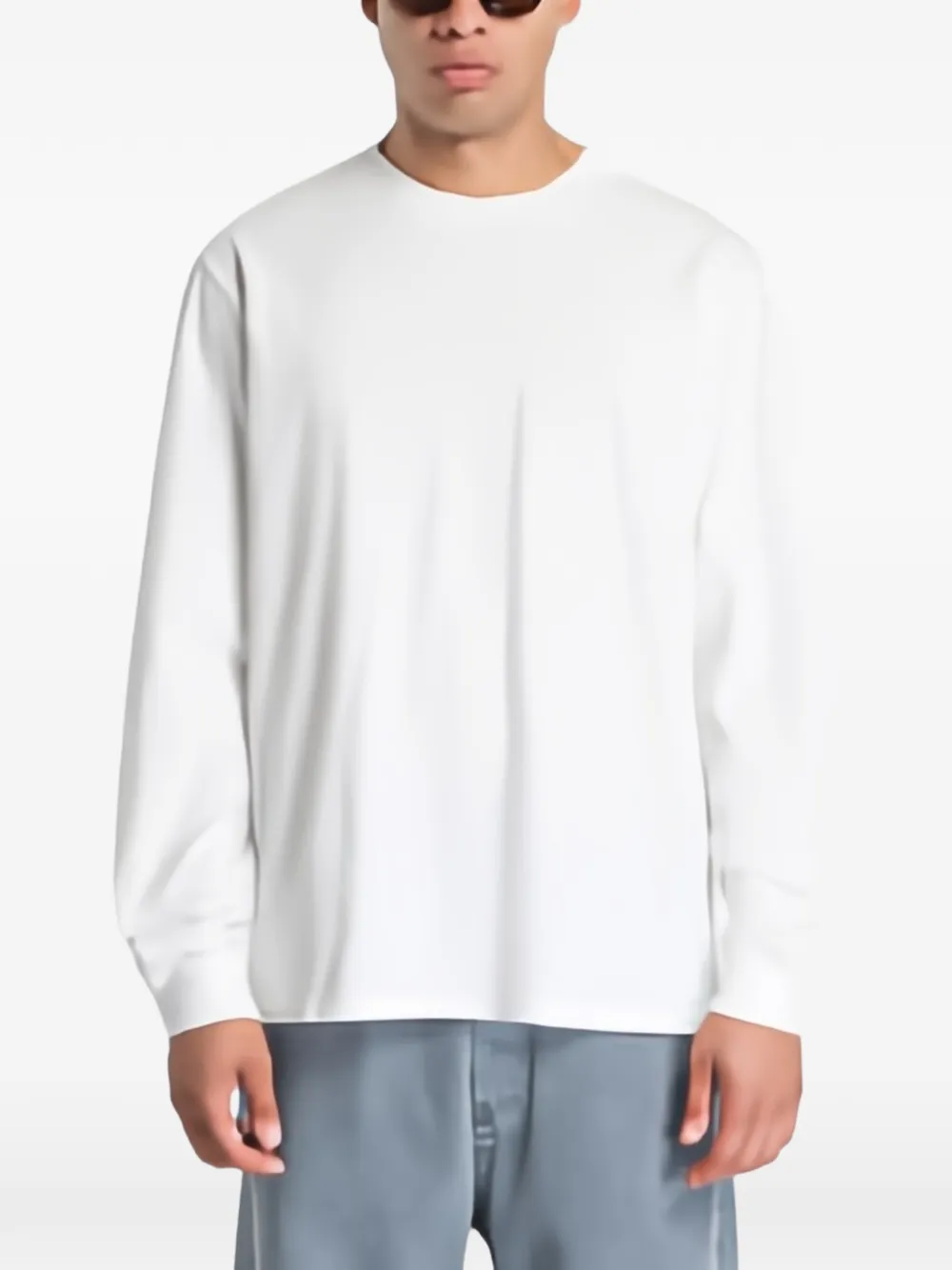 A.P.C. logo-print long-sleeve T-shirt - Bianco