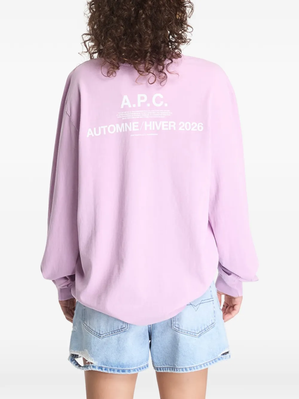 A.P.C. T-shirt met lange mouwen Roze