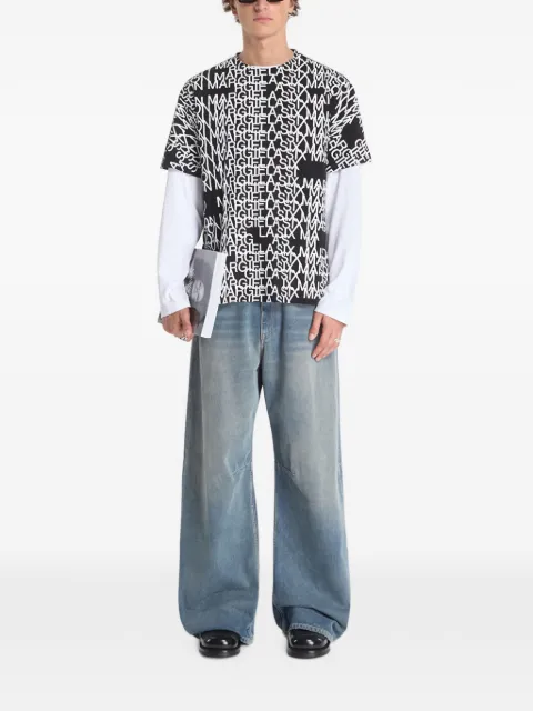 MM6 Maison Margiela logo-print layered T-shirt