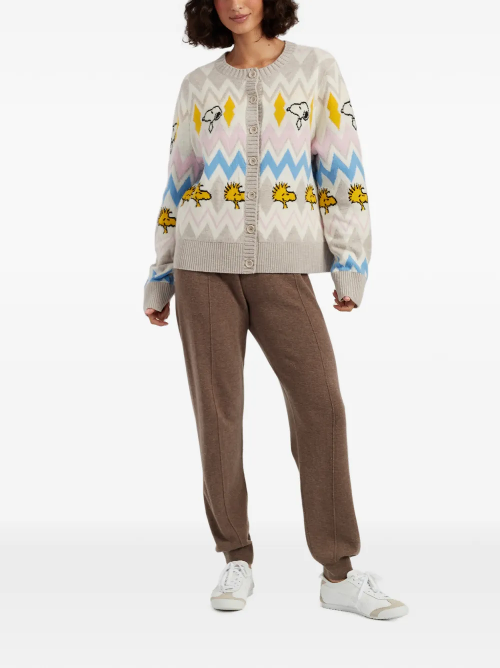 Chinti & Parker Snoopy Fair Isle vest Beige