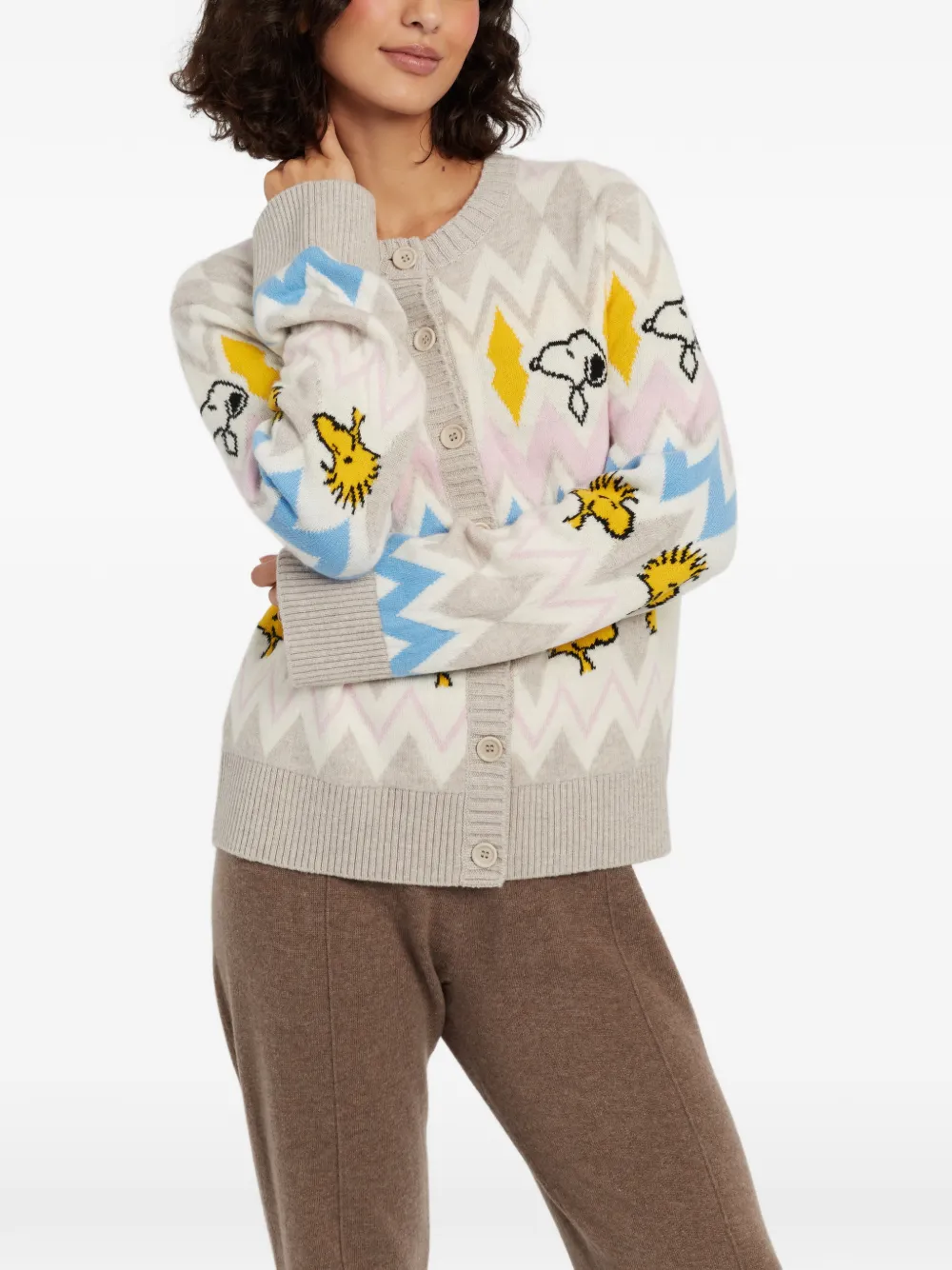 Chinti & Parker Snoopy Fair Isle vest Beige