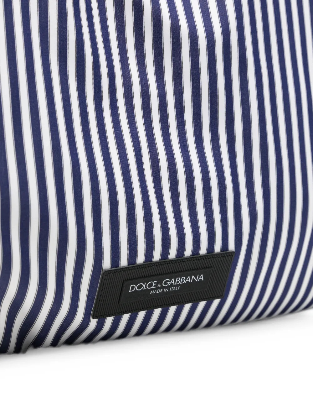 Dolce & Gabbana vertical-stripe tote bag Blauw