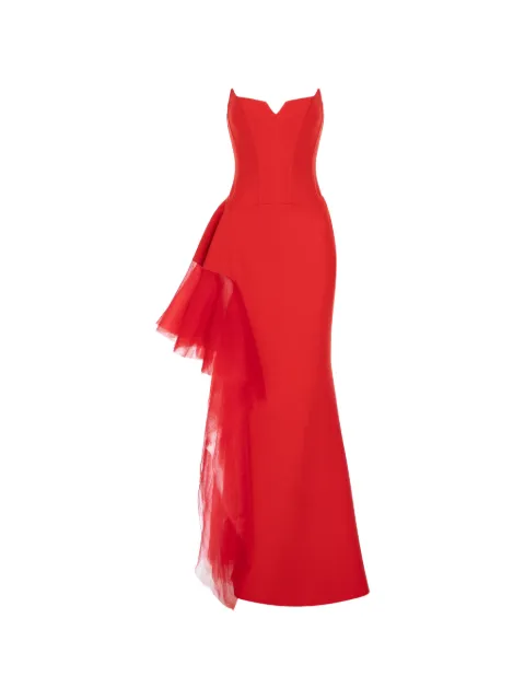 V:PM ATELIER Gerüschtes Tulip Maxikleid