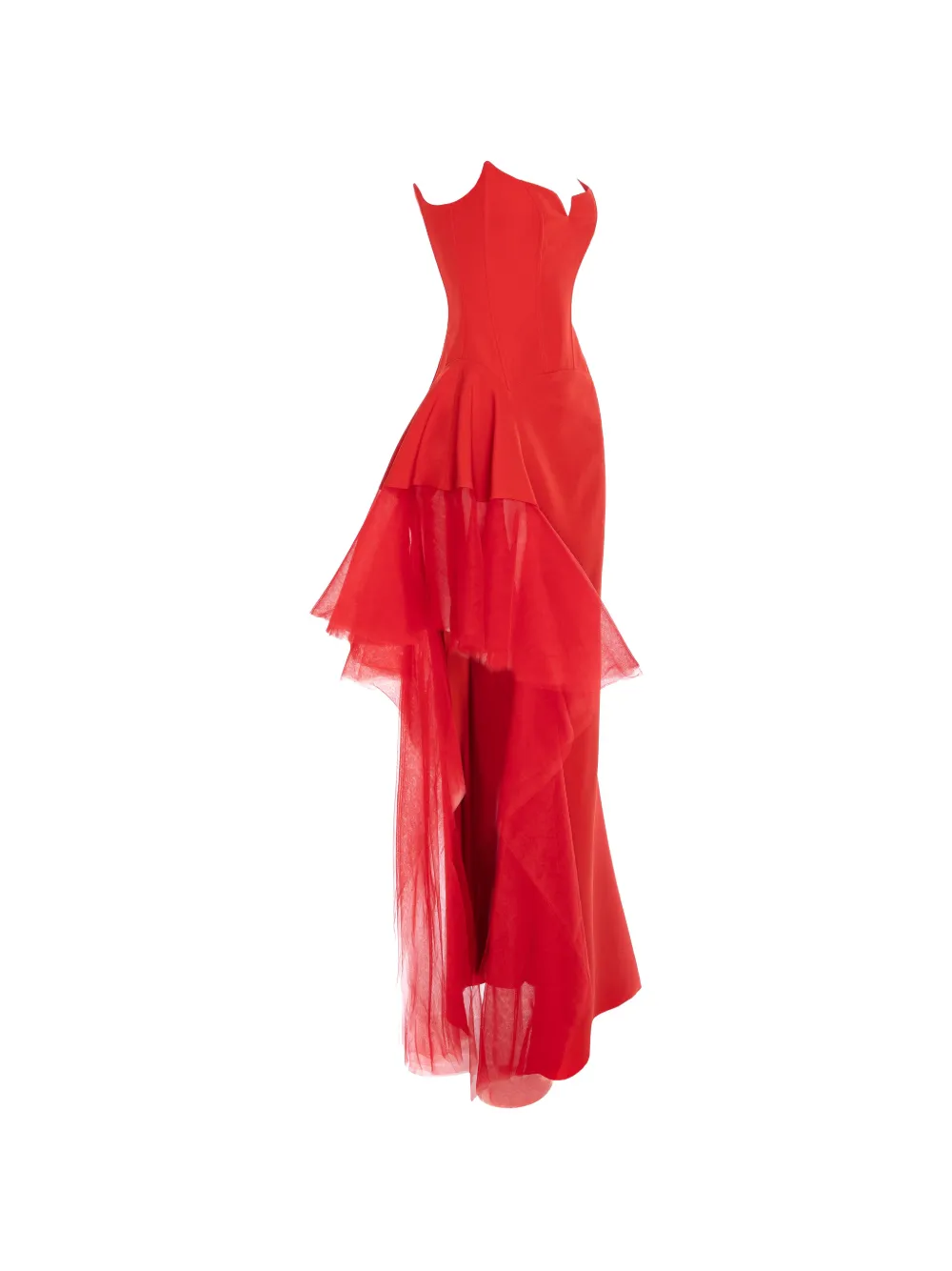 V:PM ATELIER Tulip maxi-jurk met ruches Rood
