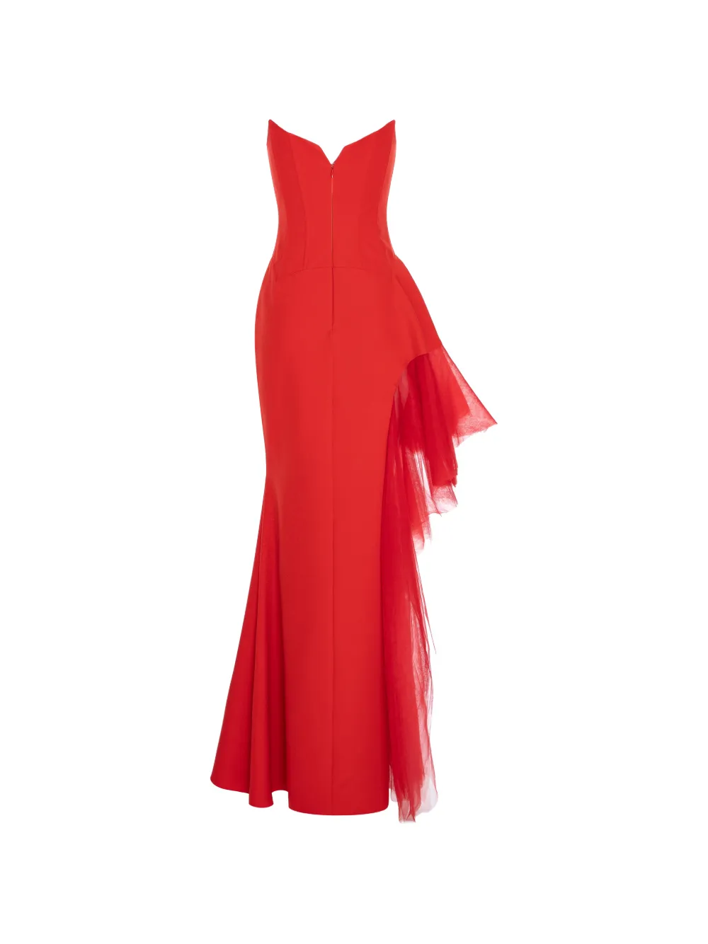 V:PM ATELIER Tulip maxi-jurk met ruches Rood