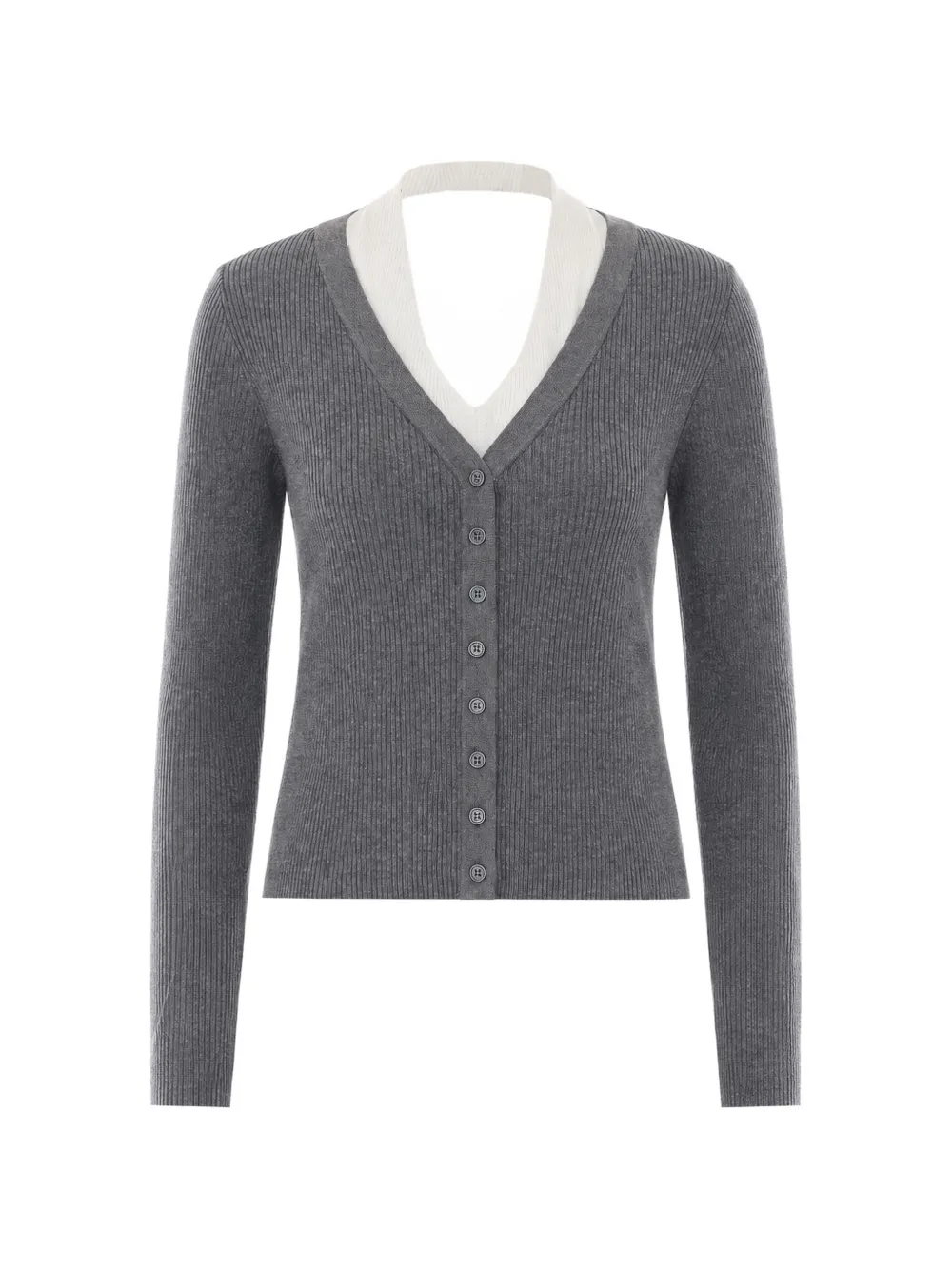 Eleh ribbed-knit layered cardigan