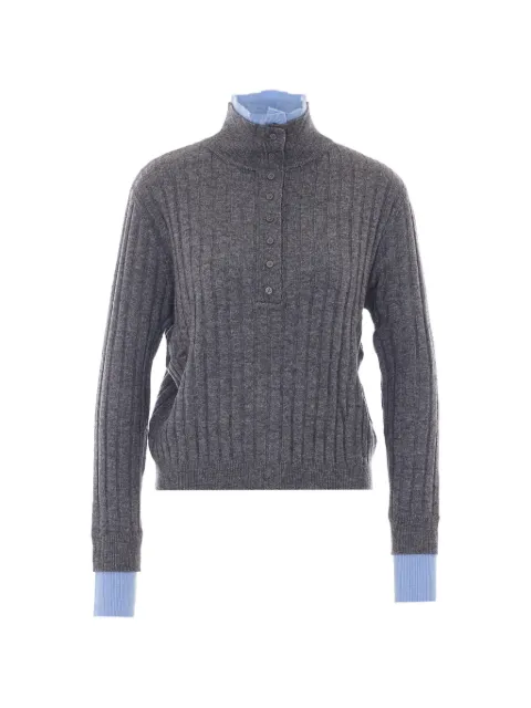 Ele ribbed-knit button-up sweater