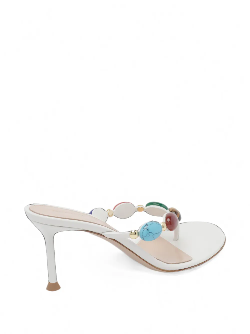 Gianvito Rossi Shanti embellished leather sandals Wit