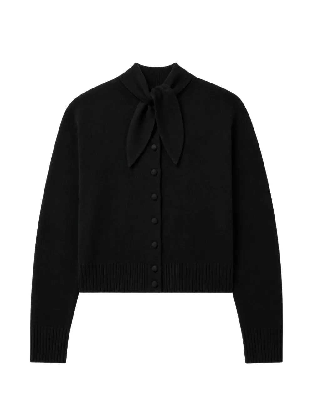 Chinti & Parker Vest met gestrikte hals en knopen Zwart
