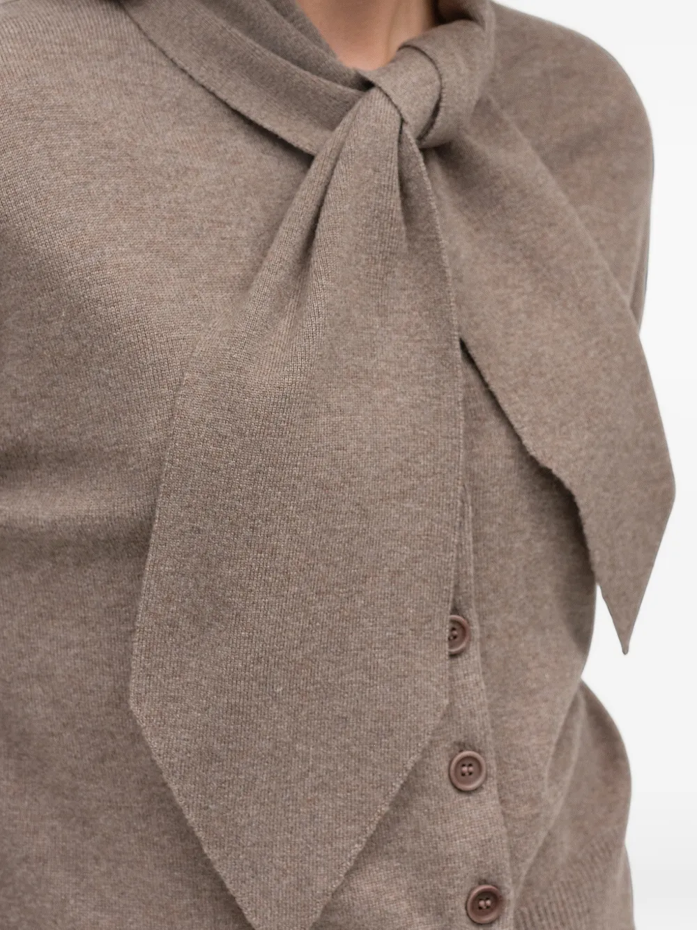 Chinti & Parker Vest met gestrikte hals en knopen Bruin