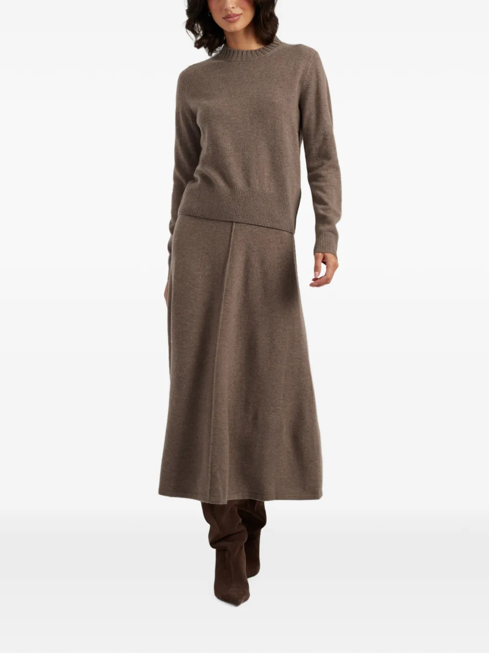 Chinti & Parker Flared midi-rok Bruin