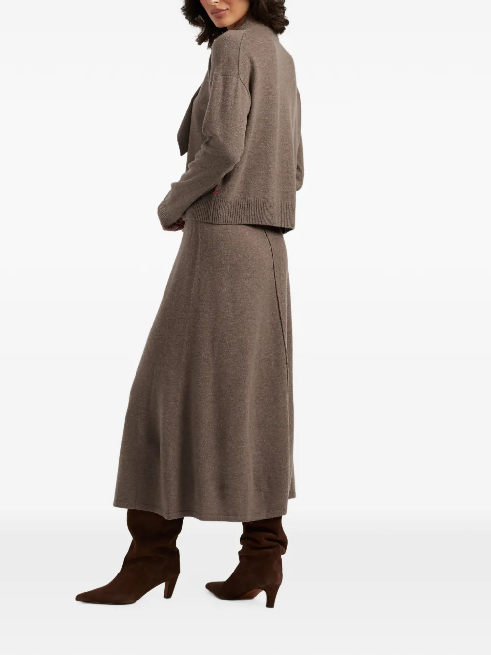 Chinti & Parker Flared midi-rok Bruin
