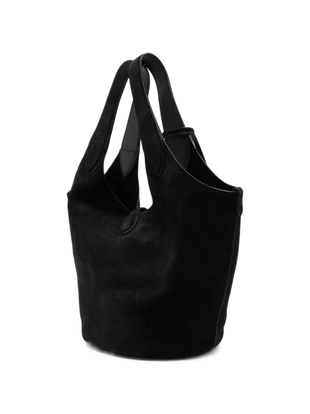Polo Ralph Lauren logo-embroidered suede tote bag Zwart