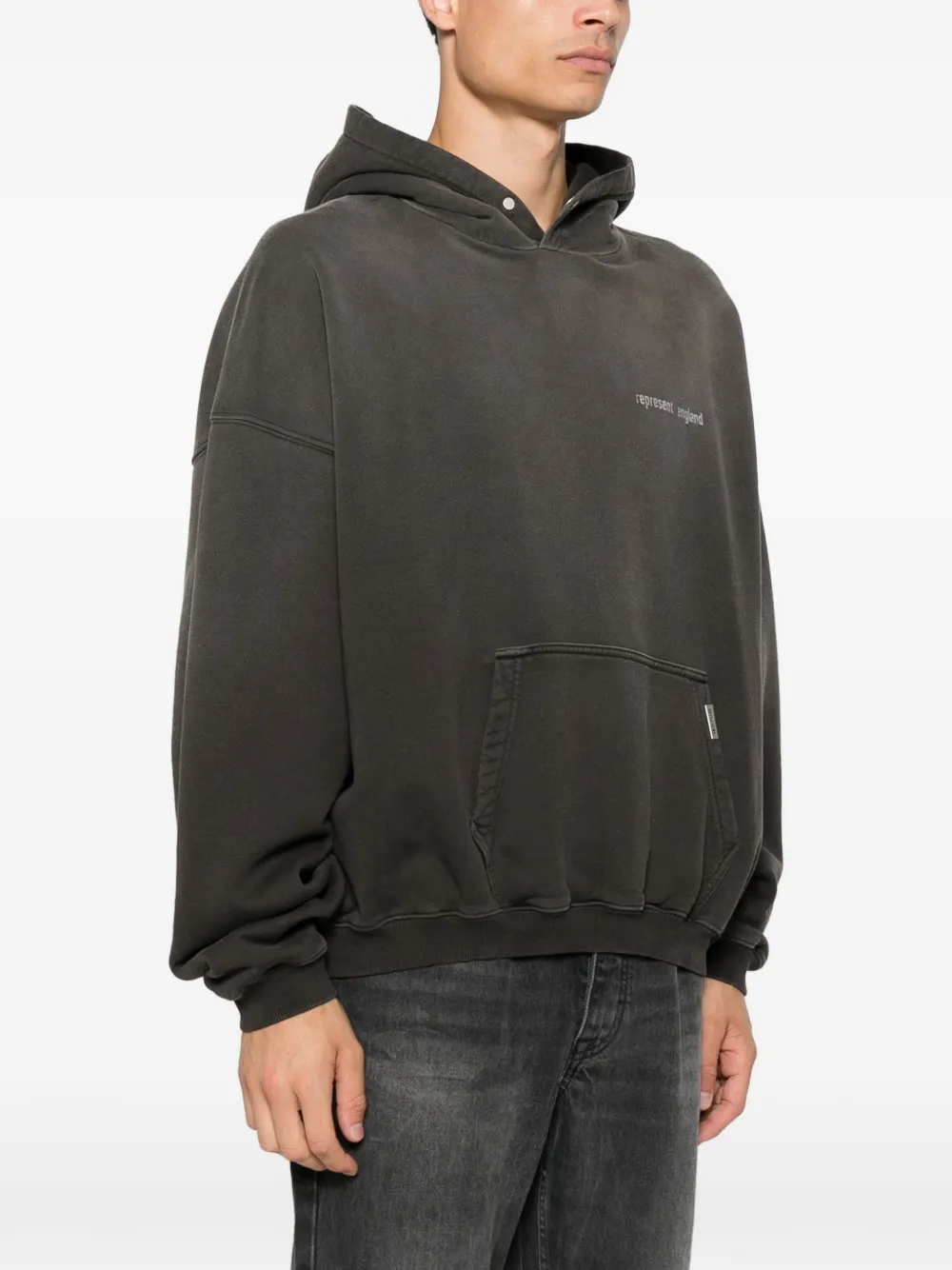 Represent Hoodie met logoprint Grijs