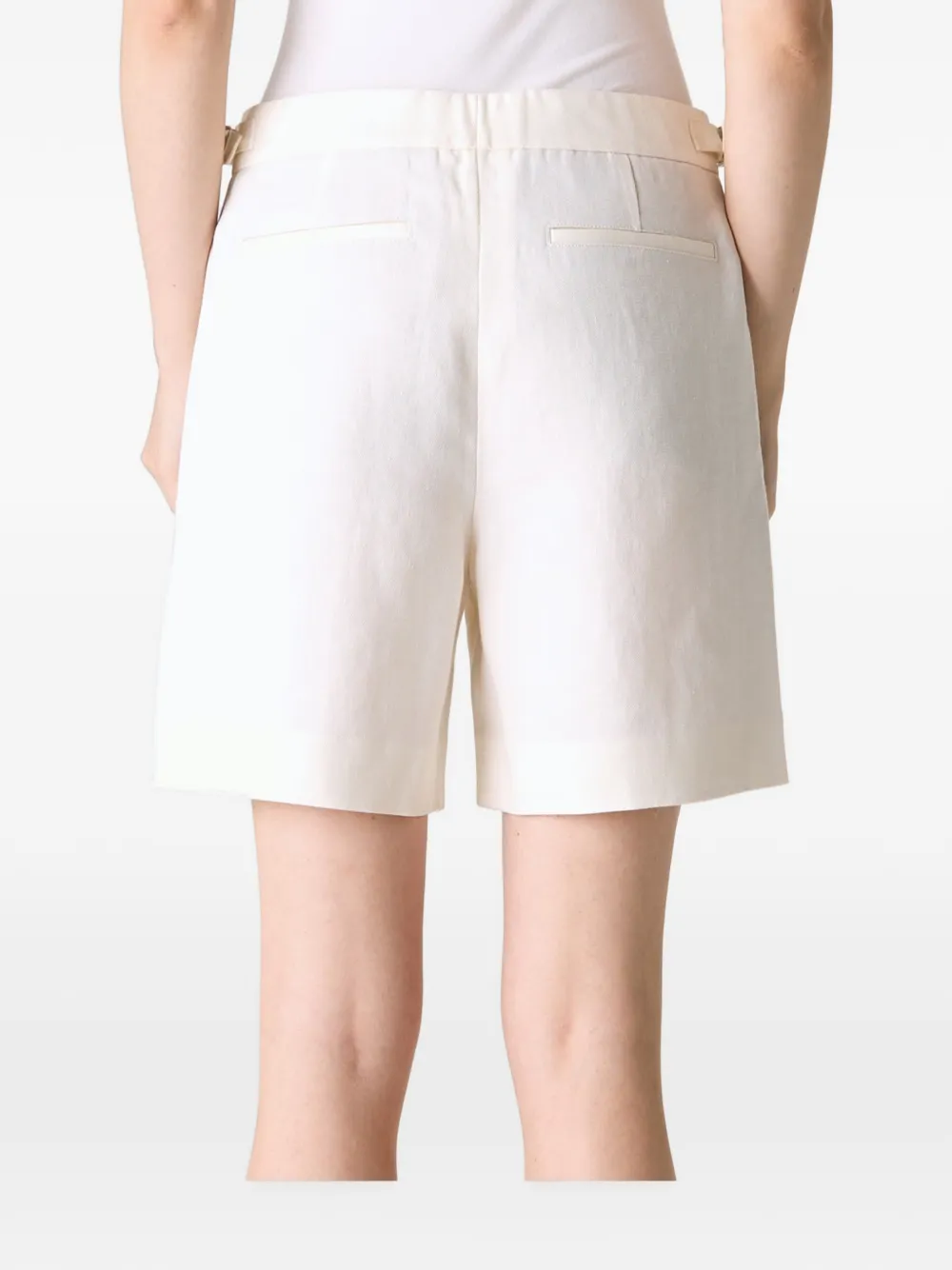 GOD'S TRUE CASHMERE Linnen shorts met gespsluiting Wit