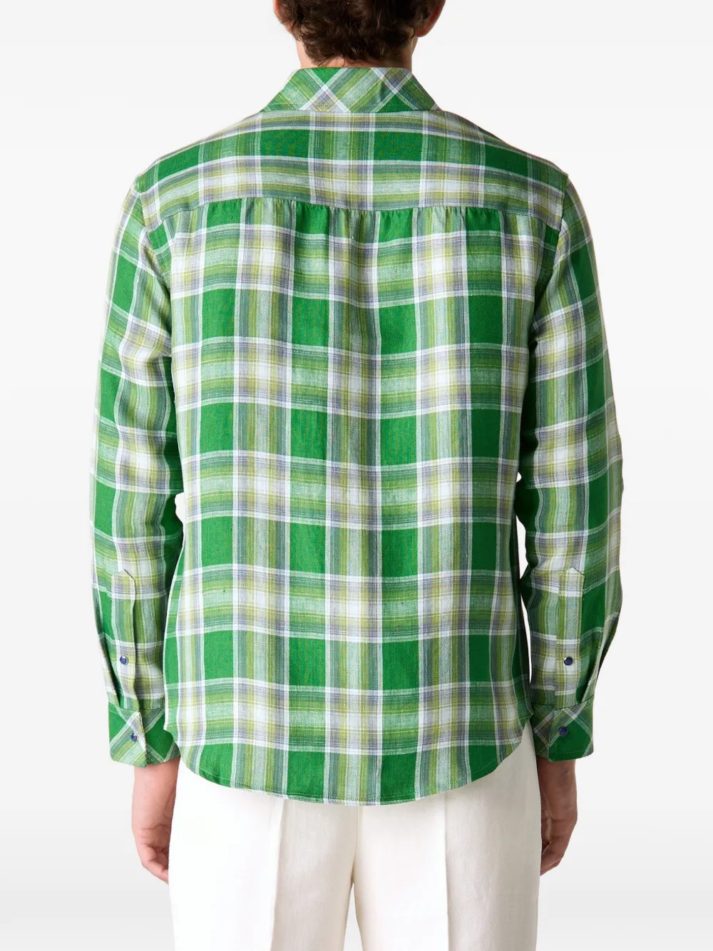 GOD'S TRUE CASHMERE Harbour overhemd met tartan-ruit Groen