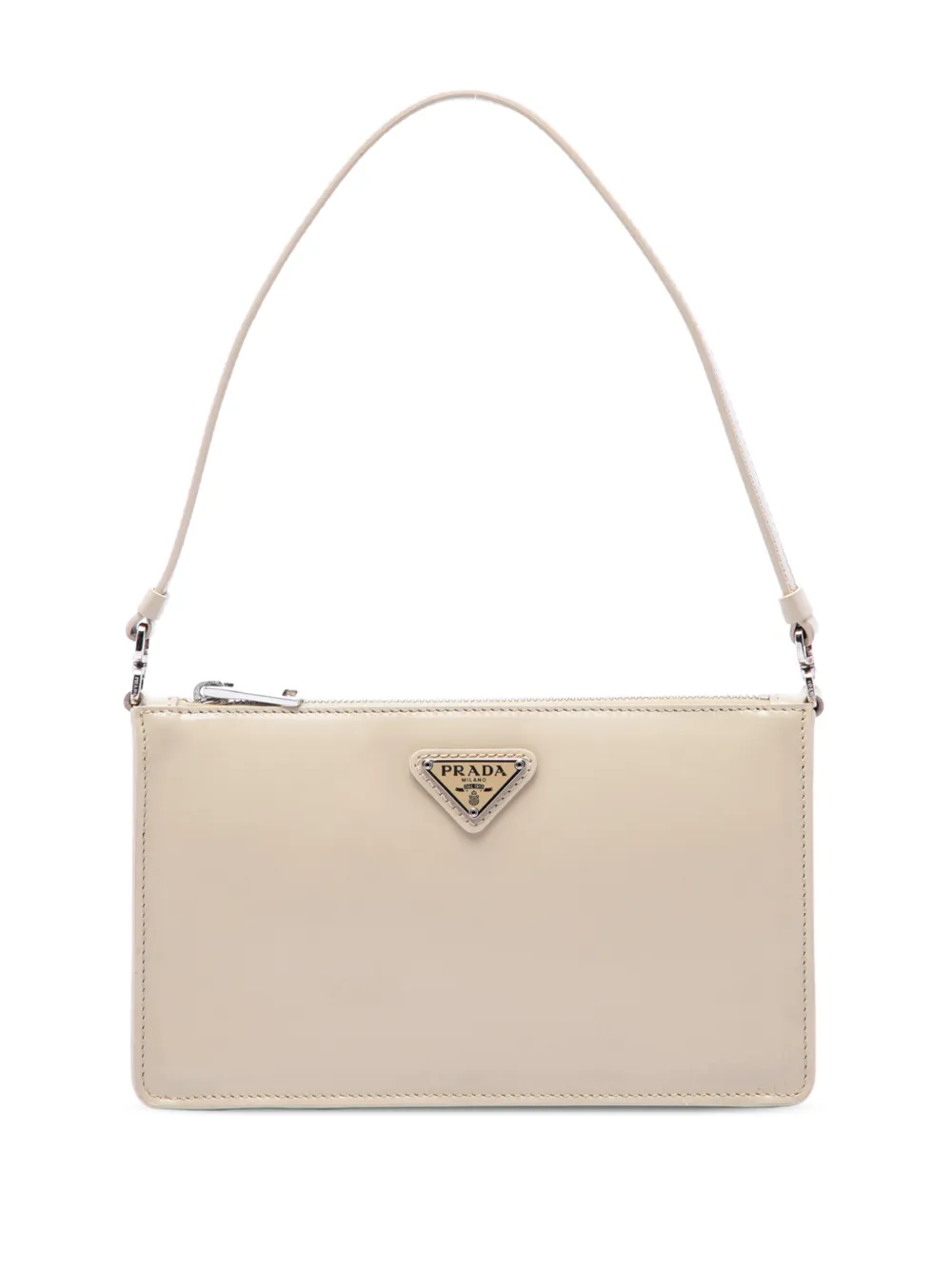 Prada Pre-Owned Borsa a spalla mini in pelle con finitura spazzolata 2000-2010 - Toni neutri